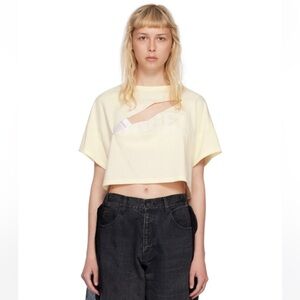 Undercover butter yellow “Angel” cotton tee, US small